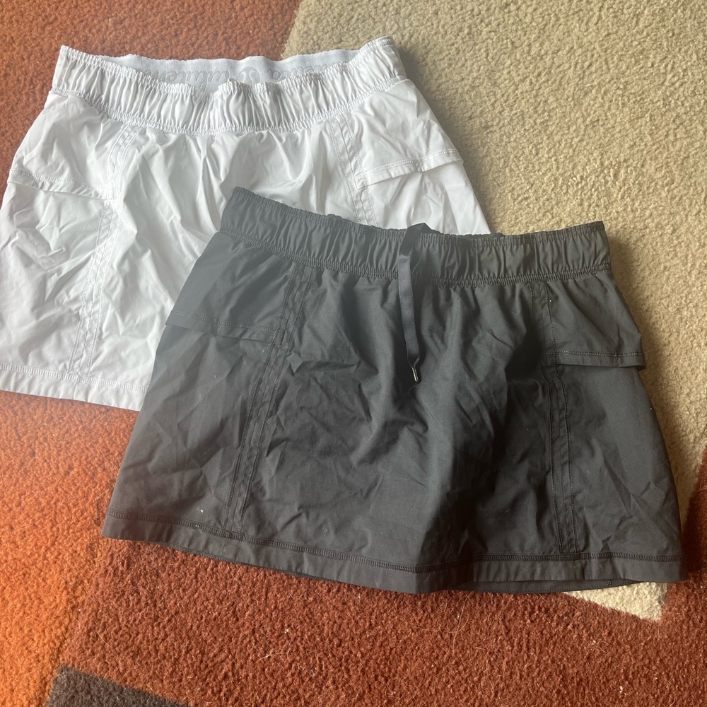 Women's Black and White Shorts